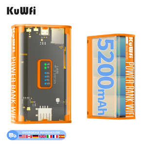 جهاز توجيه واي فاي من KuWFi بتوصيل سريع بشريحة SIM من الجيل الرابع ببطارية كبيرة 5200 مللي أمبير في الساعة وجهاز توجيه صغير 4g lte قابل للنقل مع نوع c - Product Image 1