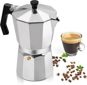 Bình pha cà phê Moka bằng nhôm 3 cốc 150ml, máy pha cà phê Espresso trên bếp, máy pha cà phê kiểu Percolator - Product Image 4