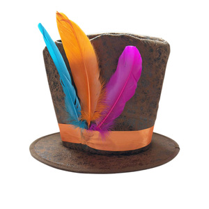 Diadema de plumas de anime para fiesta, sombrero pequeño de caballero, sombrero Lincoln, COS, Navidad - Product Image 5