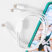 Cable de carga USB C 2 en 1 de 1,5 metros, de 2 a 2, 2 en 1
