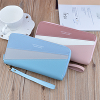 Dompet Wanita Elegan Berkualitas Tinggi Merk Desainer Terlaris Grosir Resleting Ganda Panjang untuk Pesta Malam