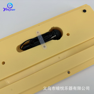 Bigfun Teclado electrónico de 54 teclas con micrófono para niños, instrumento de juguete para aprendizaje musical, unisex, amarillo claro - Product Image 2