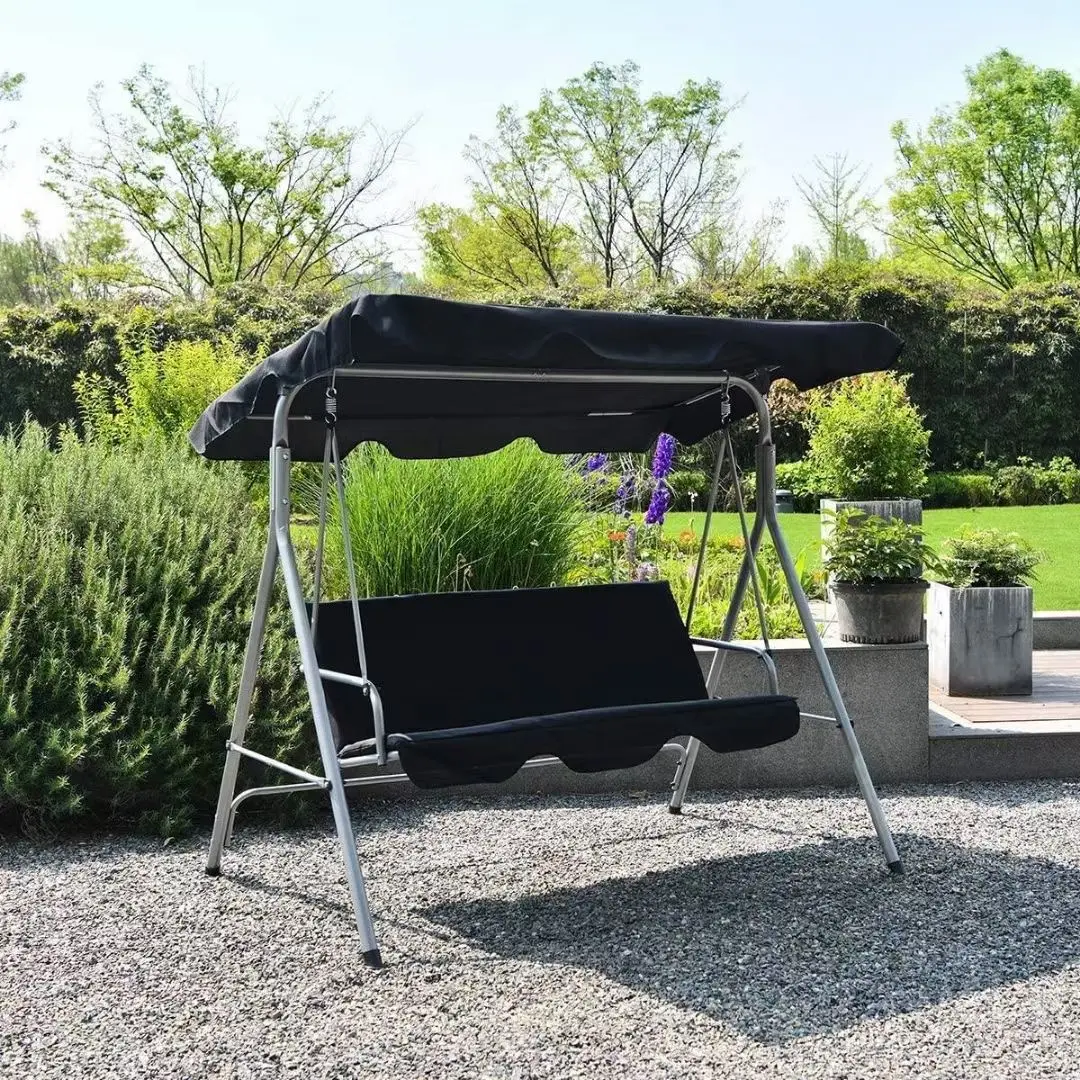 Hot Sale Metallrahmen 3-Sitzer Hängematte Gepolsterte Outdoor-Sitzbank Garden Patio Canopy Swing Chair