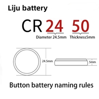 Batería de Botón de Litio de 560 mAh de Fábrica Confiable, Certificada CE/RoHS/UN38.8, Batería de Moneda CR2450 Primaria de 3V para Electrónica