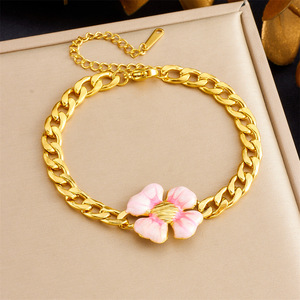 Fashion Charm Bracelet Gold Tone Multi Element Pendant Chain Unisex Jewelry - Product Image 2