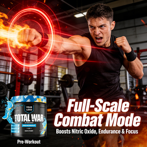 Set di Integratori Sportivi Total War OEM/ODM, 24G 100% <span class=keywords><strong>Proteine</strong></span> del Siero di Latte in Polvere e Polvere Pre-Allenamento, Combinazione Gold per Migliorare l'Allenamento - Product Image 4