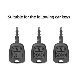 Coque de clé droite de style ancien avec boucle pour Dongfeng Peugeot 207, <span class=keywords><strong>206</strong></span>, C2, Elysee, Picasso, OLIVER - Product Image 2