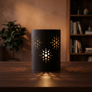 <b>STAR</b> VOTIVE T-<b>LIGHT</b> HOLDER mild steel Rectangle Lantern With <b>Star</b> Cutouts For Home Decoration Durable Design - Product Image 3
