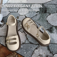 GON22 Sandales de plage élégantes pour femmes, chaussures plates à lacets avec fonction antidérapante, tendance et à la mode