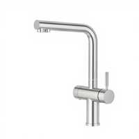 Robinet mélangeur de cuisine en acier inoxydable 304 brossé avec douchette extractible et double poignée