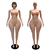 Modèle féminin grandeur nature en plastique couleur chair, style européen-américain, avec poitrine et fesses généreuses, modèle africain BBL adulte