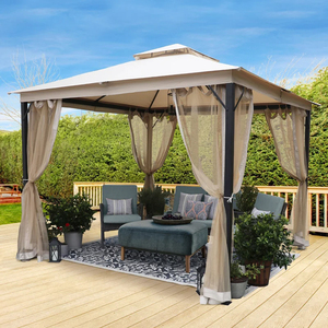 Auvent portable étanche personnalisé Pergola métallique <span class=keywords><strong>de</strong></span> <span class=keywords><strong>jardin</strong></span> à usage intensif Pare-soleil pour camping en plein air Chapiteau Pop up Gazebo avec côtés - Product Image 4