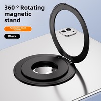 Support magnétique amovible en alliage d'aluminium avec rotation à 360 degrés, pliable et extensible, pour tablette et bureau.