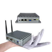 Komputer Mini Industri EVUC OEM ODM Tipis Ukuran Kecil WIFI HD Tanpa Kipas dengan Braket VESA Tersedia