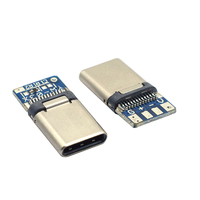 24핀 전자식 충전 커넥터 USB 타입 C 수 커넥터