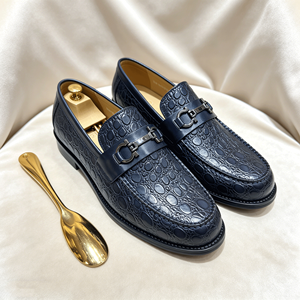 <span class=keywords><strong>Mocasines</strong></span> de lujo para hombre con estampado de cocodrilo y broche de caballo, zapatos formales de cuero, <span class=keywords><strong>mocasines</strong></span> transpirables para hombre - Product Image 1