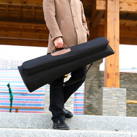 Housse de trombone en tissu EVA durable, avec double bandoulière, étui portable pour instrument à vent, fermeture éclair noire, antichoc