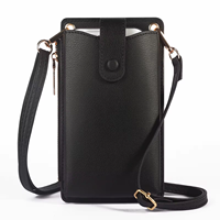 Sac à main en cuir imperméable pour femme, porte-cartes et portefeuille, avec écran tactile, idéal pour la promotion (vente en gros)