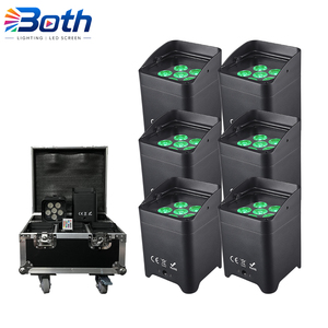 Rechargeable 6x18W RGBWA+UV LED Uplight WiFi APP Wireless DMX Par Light for Stage Party - Product Image 1