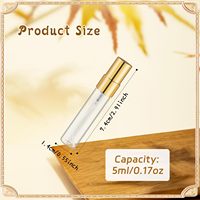 Flacons en verre cylindriques transparents givrés de 5 ml pour cosmétiques, mini vaporisateurs rechargeables vides pour parfums et diffuseurs à bâtonnets