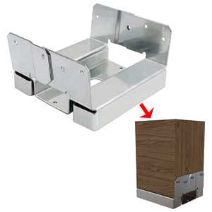 Base de poste JH-Mech 6x6 utilizada <span class=keywords><strong>para</strong></span> patio de cubierta/cenador/pérgola soporte de poste de Metal ajustable - Product Image 6