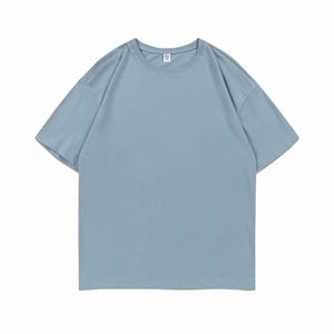 Design Custom Summer Short Sleeve T-<b>shirt</b> Pure Cotton Men's Loose Top Round Neck Solid Color T-<b>shirt</b> - Product Image 3