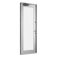 Portes à battants en aluminium à rupture de pont thermique, design moderne, personnalisées, double vitrage trempé dépoli pour l'extérieur des appartements