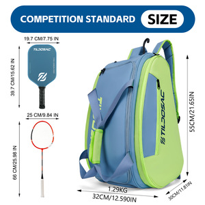 Professional pickleball <b>badminton</b> and tennis bag with separate shoe compartment large-capacity dual shoulder multifunctional bag - Product Image 2