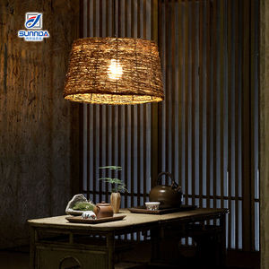 Vintage bambou rotin <span class=keywords><strong>lustre</strong></span> traditionnel <span class=keywords><strong>à</strong></span> la main pendentif lampe pendentif accroché lumière pour hôtel appartement villa restaurant - Product Image 3