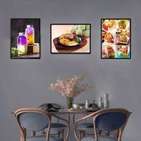 Boîte à lumière LED rétroéclairée ultra-mince en profilé aluminium, écologique et durable, pour affichage publicitaire, cadre d'affiche et bannière