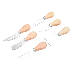 <b>Cheese</b> <b>Knife</b> <b>Set</b> With Wooden Handle Stainless Steel <b>Cheese</b> Tools For Kitchen Baking Butter Serving 6 Piece <b>Set</b> - Product Image 1