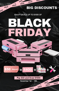 Đen Thứ Sáu pre-bán haolic 13inch A3 dtf máy in phun trực tiếp-to-film T-Shirt và bất kỳ dệt in ấn với sắc tố mực - Product Image 2