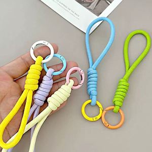 สายคล้องโทรศัพท์แบบพกพาป้องกันการสูญหาย เชือกถักแบบเกลียว สายคล้องมือถือพร้อมสายรัดข้อมือ จี้ห้อยเคสมือถือ - Product Image 2