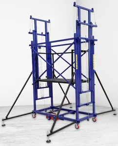 Building Construction Customized Electric Lifting Scaffolding System Galvanized Aluminum With Remote Control