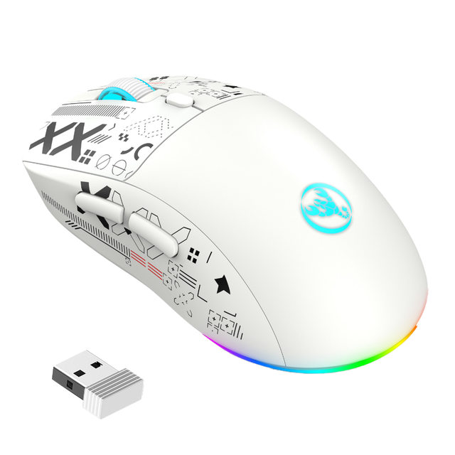 2.4G Wireless RGB Gaming Mouse Hot Sale 650mA Rechargeable 3600DPI 1600 DPI Right Hand Silent BT1 BT2 3 Modes