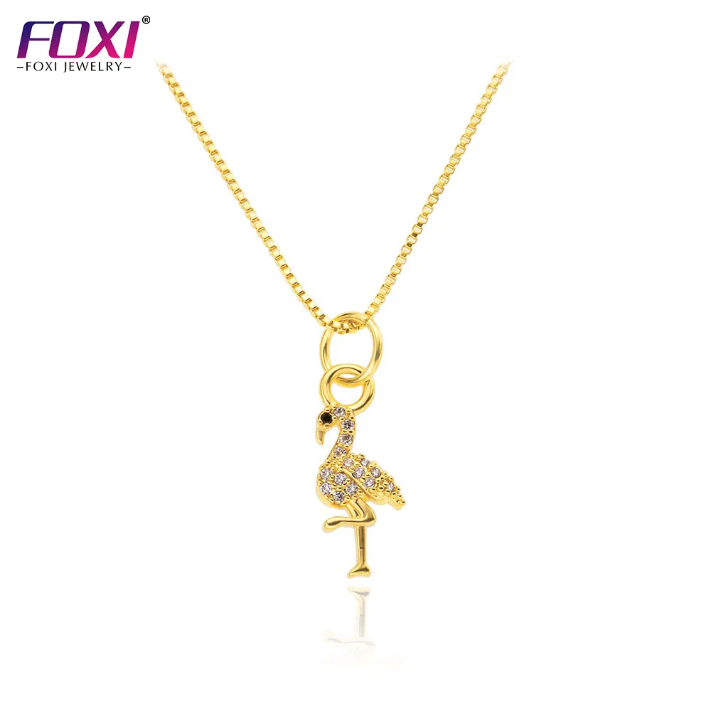 Foxi مجوهرات الذهب مطلي الطيور قلادة شخصية مجوهرات قلادة نسائية