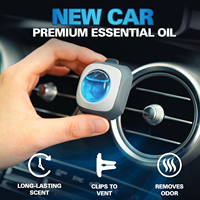 Désodorisant de voiture personnalisé OEM ODM à clipser sur grille d'aération, parfum de voiture neuf aux huiles essentielles, longue durée, élimination des odeurs, vente en gros