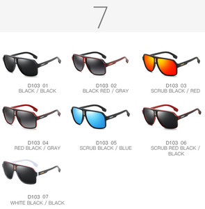 Dubery D103 Nouvelles Lunettes de Soleil de Haute Qualité Lunettes de Soleil Surdimensionnées pour Hommes <span class=keywords><strong>2020</strong></span> Polarisées - Product Image 3