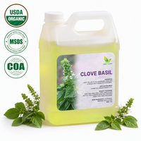 Huile Essentielle de Clou de Girofle et de Basilic Pur Naturel Biologique en Vrac pour Parfums, Bougies, Savons, Ingrédient Cosmétique OEM, Fourniture d'Usine