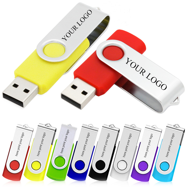 Custom Logo USB Flash Drives Customizable Logo 8GB 16GB 32GB 64GB USB 2.0 3.0  Memory Card Memorias Stick Pendrive