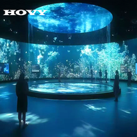 Système de cinéma de projection dôme LCD immersif à 360 degrés HOVY personnalisé avec HDMI et haut-parleur intégré