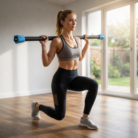 Barre d'entraînement lestée en fonte et acier pour la musculation - Poids libres pour la maison (1kg-10kg)
