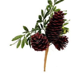 Высокое качество, 2345 искусственная сосна, украшение для дерева, красная сосновая шишка, зеленые ягоды, ветки для дома, Рождественский венок - Product Image 4