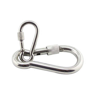 Mosquetón de Acero Inoxidable 304/316 RICHWITS, Gancho de Seguridad para Montañismo con Anillo y Diseño de Resorte de Tuerca para Aventuras al Aire Libre - Product Image 2