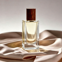 Flacon de parfum vide de luxe de haute qualité, flacon pulvérisateur en verre rechargeable avec bouchon en bambou, flacon diffuseur de parfum