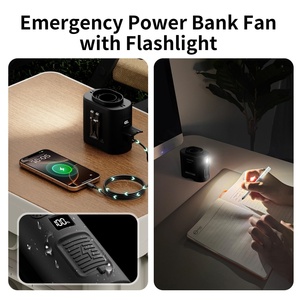 Ventilateur Socool 14500mAh Multifonction Rechargeable Portable Mini Ventilateur à Brume d'Eau Lumière LED USB Clip-On Maison Voiture Extérieur - Product Image 4