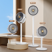 Ventilateur de sol 4000 mAh, rechargeable par USB, portable, oscillant, fonctionnant sur batterie, silencieux, ventilateur de bureau personnel, petit ventilateur électrique, mini ventilateur