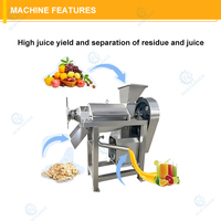 Machine à jus industrielle, extracteur de jus de fruits avec séparation du jus et des marcottes, machine d'extraction de jus pour les usines de jus de fruits