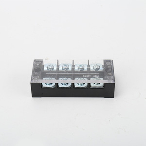 TB-45A/4P Copper <b>Terminal</b> Block 4 Position 50A Screw Connection Fixed Link Combination Connector Board - Product Image 4