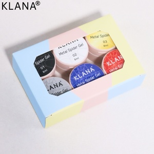 KLANA Metal Spider Gel 8ml Gel à ongles haute élasticité 6 couleurs Gel UV Soak-off pour la création de motifs en toile d'araignée et de lignes ultra-fines - Product Image 6